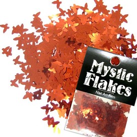 Mystic Frace Nail Stone Metallic Red Butterfly 0.5g