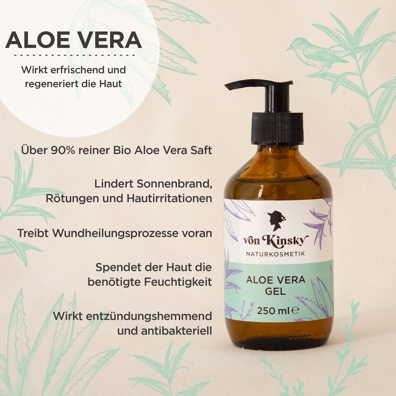 von Kinsky® Organic Aloe Vera Gel - 250 ml Moisturiser