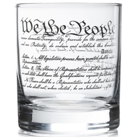 Rogue River Tactical USA Constitution Preamble Patriotic Veteran Old Fashioned Glass Gift For Patriot