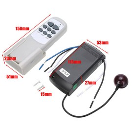 EZSDY Universal Wireless Ceiling Fan Remote Control kit with 3 Speeds and 3 Timing Setting Fan Pendant lamp Remote Controller Transmitter and Receiver for Home Office Hotel