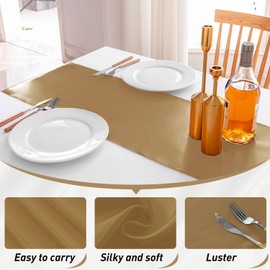 JEVIX 20 Pack Satin Table Runner 12 X 108 Inch Silk Table Runner for Party,Wedding, Birthday, Banquets,Decoration(Old Gold)