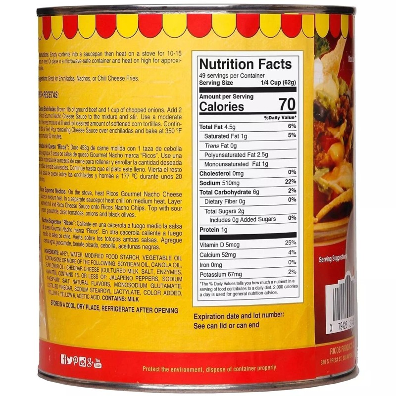 Rico's Ricos Gourmet Nacho Cheese Sauce (107 oz.)