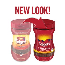 Folgers Classic Roast Instant Coffee Crystals, 12 Ounces (Pack of 6)