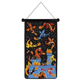 JURATOYS Magnetic Dart Game - Dragons Double Sided Dartboard Game With 6 Magnetic Darts