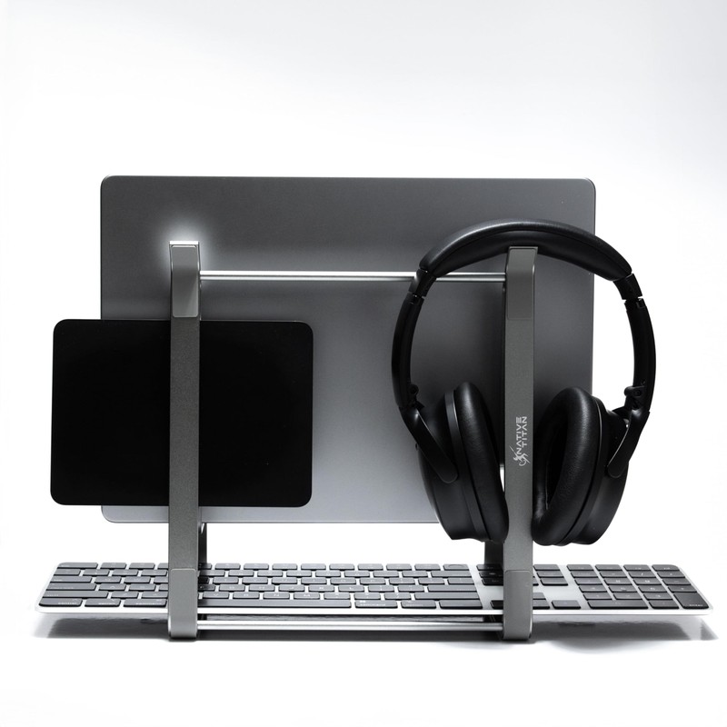 Native Titan Ergonomic Aluminum Laptop/Notebook Riser Stand & Organizer