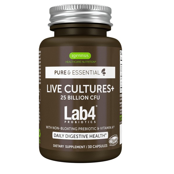 Igennus Probiotics & Prebiotic, Lactobacillus Acidophilus & Bifidobacterium, Live Cultures+