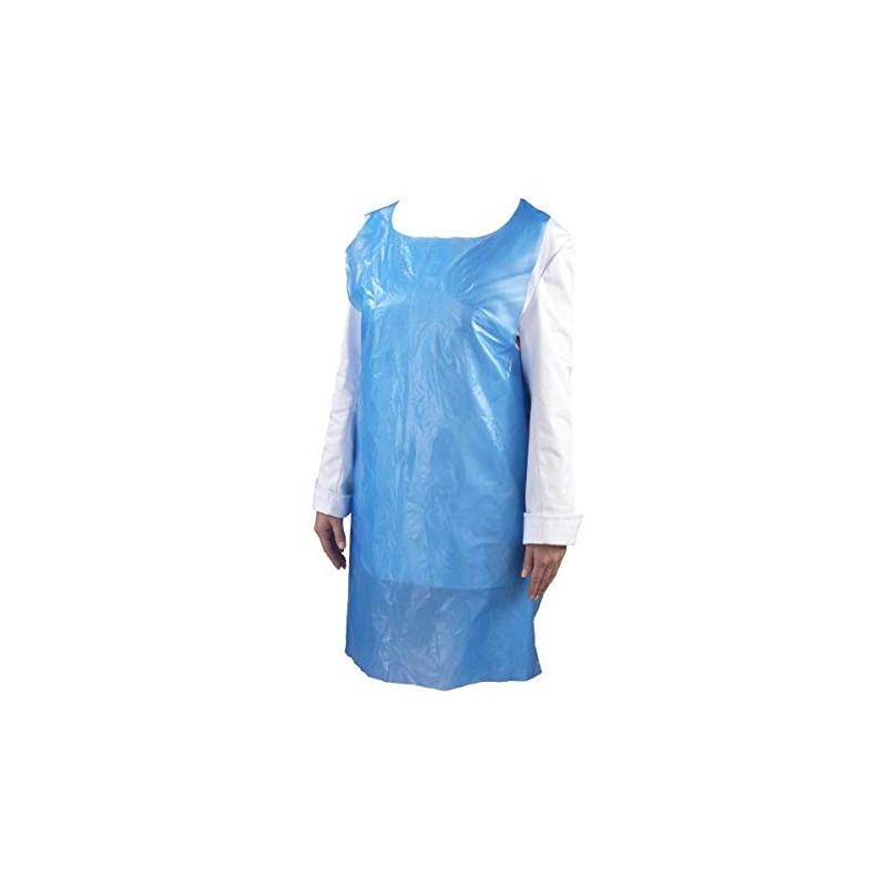 100 Disposable Aprons for Adults Blue - Waterproof Apron Pack