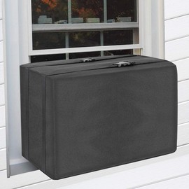 Aozzy Air Conditioner Covers for Window Units Ac Cover for Outside Unit Winter Outdoor Heavy Duty Waterproof Insulation Defender with Adjustable Straps 17" W x 12" D x 13" H Inches