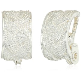 Napier Silver Tone Hoop Clip On Earrings