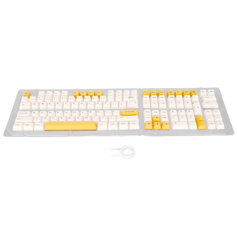 Keyboard Keycaps Bee Milk Subject PBT Material OEM Height Dye