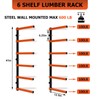 ECOTRIC Lumber Rack Wall Mount Wood Organizer Lumber Organizer -