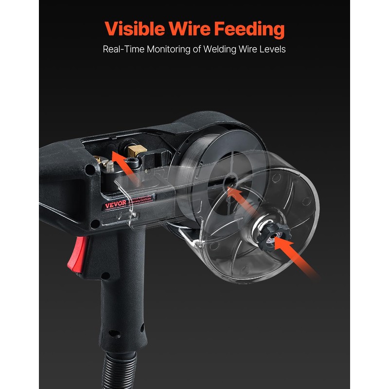 VEVOR 200Amp Spool Gun with 10FT Cable, Compatible with W