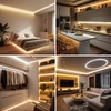 AXMOTUT COB LED Strip Lights with Remote, 24V 9.84ft Warm