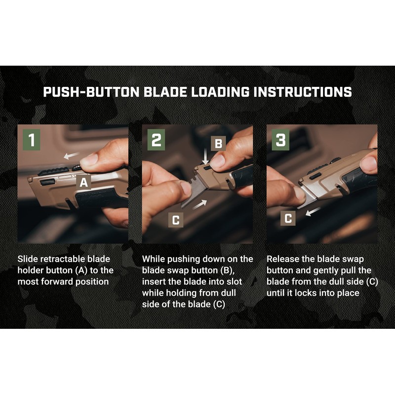 Spec Ops Tools Utility Knife with Retractable Blade, 2-Pack, Includes