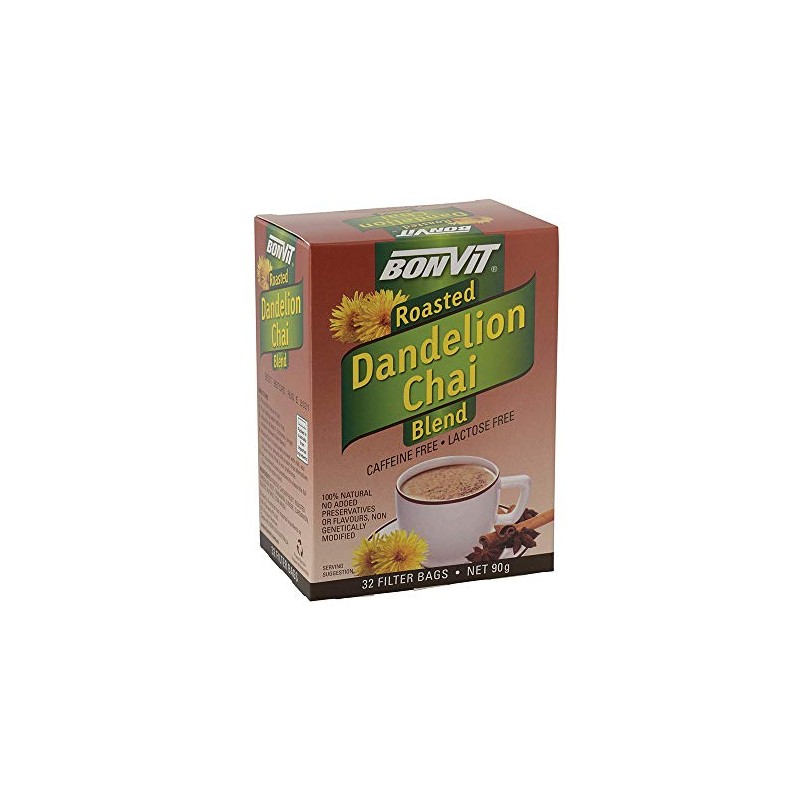 Bonvit Roasted Dandelion Chai Blend Tea 32 Filter Bags, 32