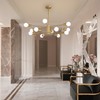 KAISITE Modern Sputnik Chandelier Ceiling Light Fixture 12-Light Gold Chandelier
