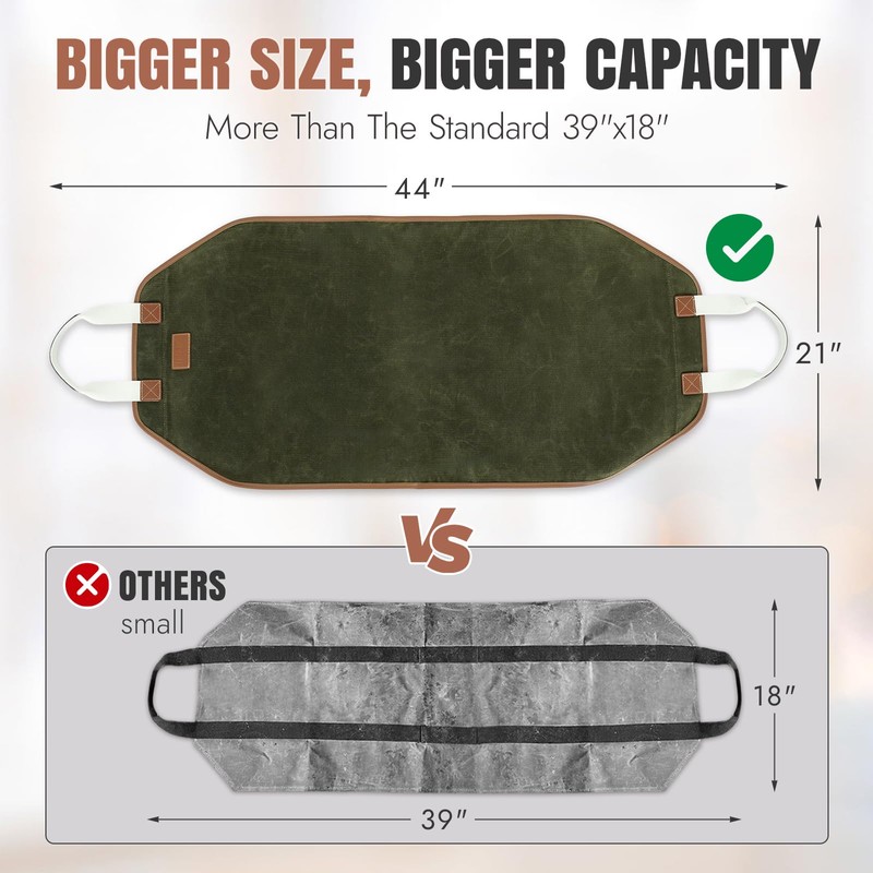 INNO STAGE Firewood Carrier - Waxed Canvas Wood Carrier for