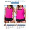 Aleumdr 3 Piece Womens Tankini Swimsuits with Shorts Athletic Bathing