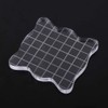 Stamp Block, Transparent Acrylic Stamping Blocks with Grid Lines, Clear
