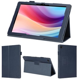 wisers aiwa tab 10-X Tablet Case (Dark Blue) for 10.1 Inch (With Stylus / Protective Film / Stand Type) Tablet Cover 2024 2025 New