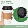 16 oz 500 Pack Disposable Coffee Cups with Lids &