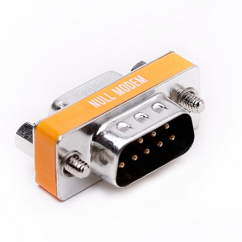DB9 null modem male to female slimline data transfer serial