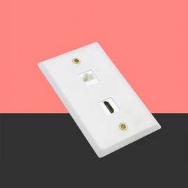 Aluminum Plate RJ45 HDMI Wall Outlet Plate USB Multi-Outlet