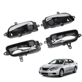 KASturrboo 4PCS Inside Interior Door Handles 2013-2017 Altima Pathfinder, Front & Rear Inside Left Driver & Right Passenger Side Handle with Chrome Lever, Replaces# 80671-3TA0D 80670-3TA0D