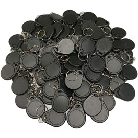 OBO HANDS (paquete de 100 unidades, ABS negro impermeable, 13.56 MHz, ISO14443A, llave RFID de 1 K, llave RFID, Gris, Small