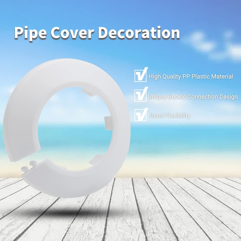 MroMax Fit 1.69" Outer Diameter Flange Water Pipe Cover Decoration