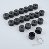 DERCLIVE 20pcs 17mm Plastic Wheel Bolt Nut Cover Caps with