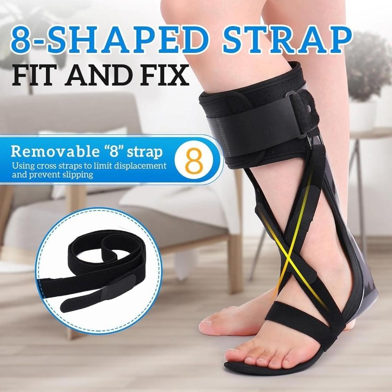 Tairibousy Medical AFO Foot Drop Support Stabilizer (Right - Large)