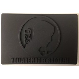 Unbranded POW MIA Flag PVC Blackout Morale Patch With Hook And Loop 2x3 Inch