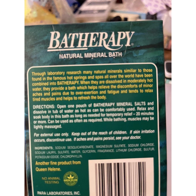 Batherapy Natural Mineral Bath, Aches And Pains, Relax Muscles -