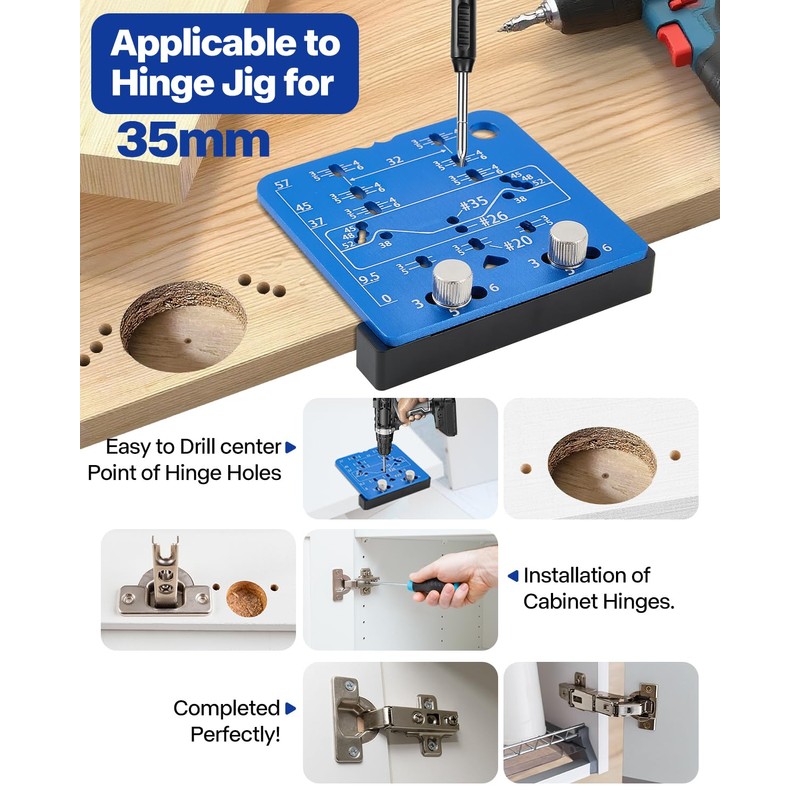 3 in 1 Concealed Hinge Jig and Cabinet Hinge Guide