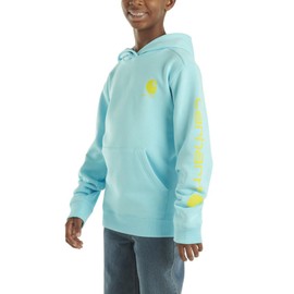 Carhartt Kid's CA6549 Long-Sleeve Graphic Sweatshirt - Boys - 4 Child - Gulf Blue