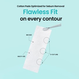 ilso Skin Wrap Cotton Pad, Thin Layer for DIY Toner Pad and Sheet Mask, 40 Sheets, 1.57 x 4.25mm, Korean Skincare