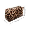 Baluue 2sets Makeup Bags Large Capacity Leopard Print Travel Cosmetic