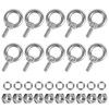 10 Pack M4 Eyebolt with Nut, M4 Screw Eye Bolts