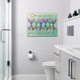 Mermaid Tail Wall Art Little Girls Inspirational Room Decor God Says You Are Canvas Prints Painting Motivational Teal Bathroom Bedroom Pictures Framed Artwork Gifts Office Home Decorations 8"x12"