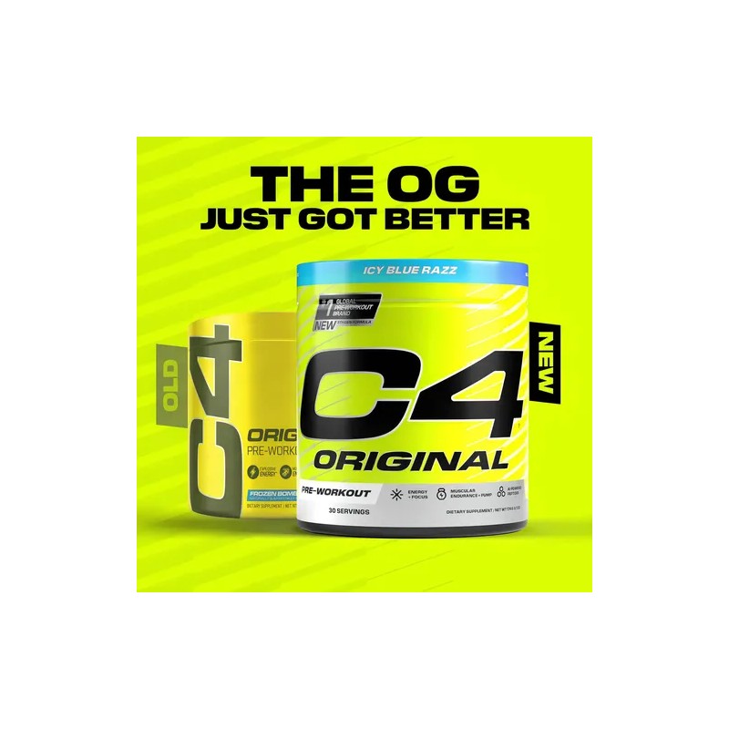 Aminoácido Deportivo Polvo Cellucor C4 180g Sabor Icy Blue Razz