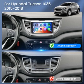 Android 15 Car Radio for Hyundai Tucson IX35 2015-2018, Car Stereo with Wireless Carplay Android Auto,2+64GB,9 '' Touch Screen for Tucson Radio with Bluetooth GPS WiFi SWC Dual USB EQ FM RDS