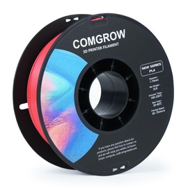 Comgrow PLA 3D Printer Filament, Durable and Stronger 3D Printer PLA Filament 1.75mm Fit Most 3D Printers, Dimensional Accuracy +/- 0.02 mm, 2LBS Spool PLA Red