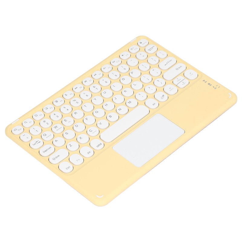 Touch Wireless Keyboard Round Keycaps Ergonomic Design Ultra Thin Smart