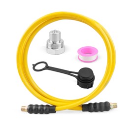 Urnqowuy 10' 10000psi High Pressure Hydraulic Hose, CH-604 Coupler 3/8 Inch NPTF Thread, 1/4" ID x 10 FT(Yellow, 10' 10000psi)