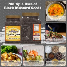 Rani Black Mustard Seeds Whole Spice (Kali Rai) 42oz (2.7lbs) 1.22kg Bulk PET Jar ~ All Natural | Gluten Friendly | NON-GMO | Kosher | Vegan | Indian Origin
