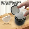 Denture Case Partial Denture Cups for Soaking Dentures, No-Leak Denture
