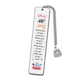 40 Yr Old Birthday Bookmarks Gifts for Women Men 40th Birthday Gift for 40 Year Old Aunt Son Behind You All Your Memories Bookmark for Readers 40 Years Old Birthday Gifts