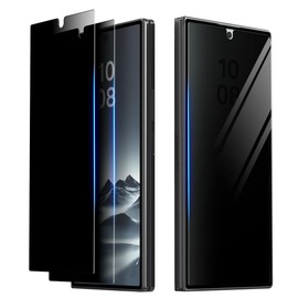 araree AR27938GZFD7 Galaxy Z Fold7 Anti-Peeking Tempered Glass Film, Set of 2 for Cover Display, Privacy Protection, 9H Hardness Hard Coating, High Transmittance, Anti-Fingerprint, 4-Layer Construction, Installation Guide Included
