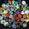 HDdais 10 Pack of D% Dice Random Color D00 Polyhedral